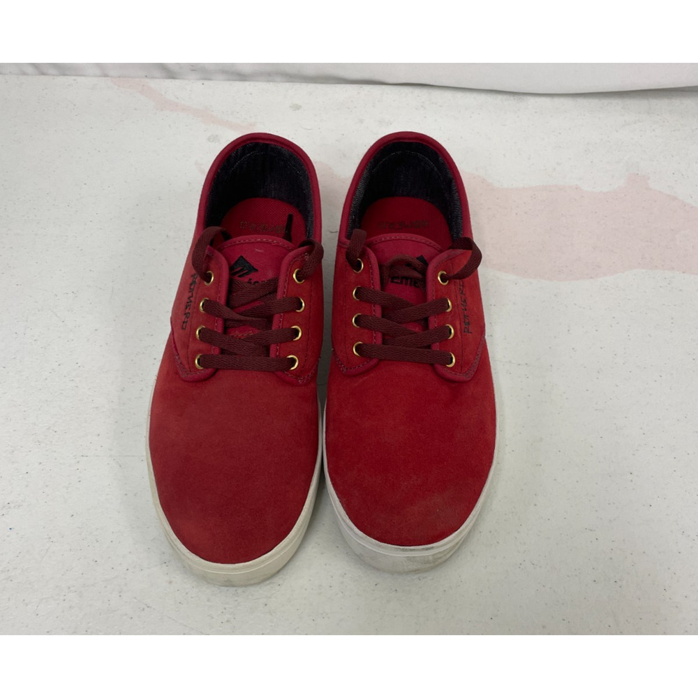 Emerica By Leo Romero Laced Low Top Skateboard Shoes Red Rouge Men's 9.5 w/ Box - Picture 2 of 11